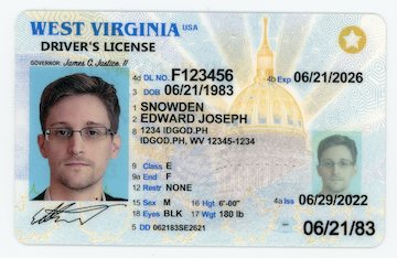 fake id for West Virginia